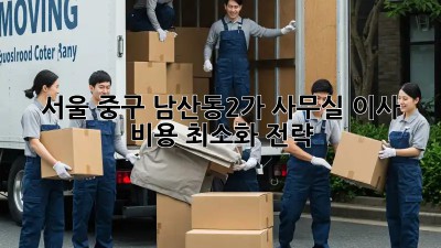 서울 중구 남산동2가 사무실 이사 비용 최소화 전략! 🤑