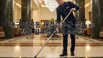 대구 미곡동 새집증후군? 셀프 vs 전문 입주청소 비교분석!